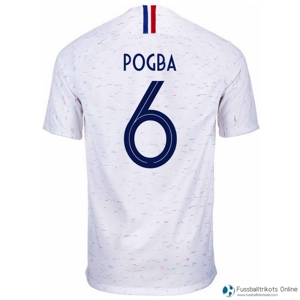 Frankreich Trikot Auswarts Pogba 2018 Weiß Fussballtrikots Günstig